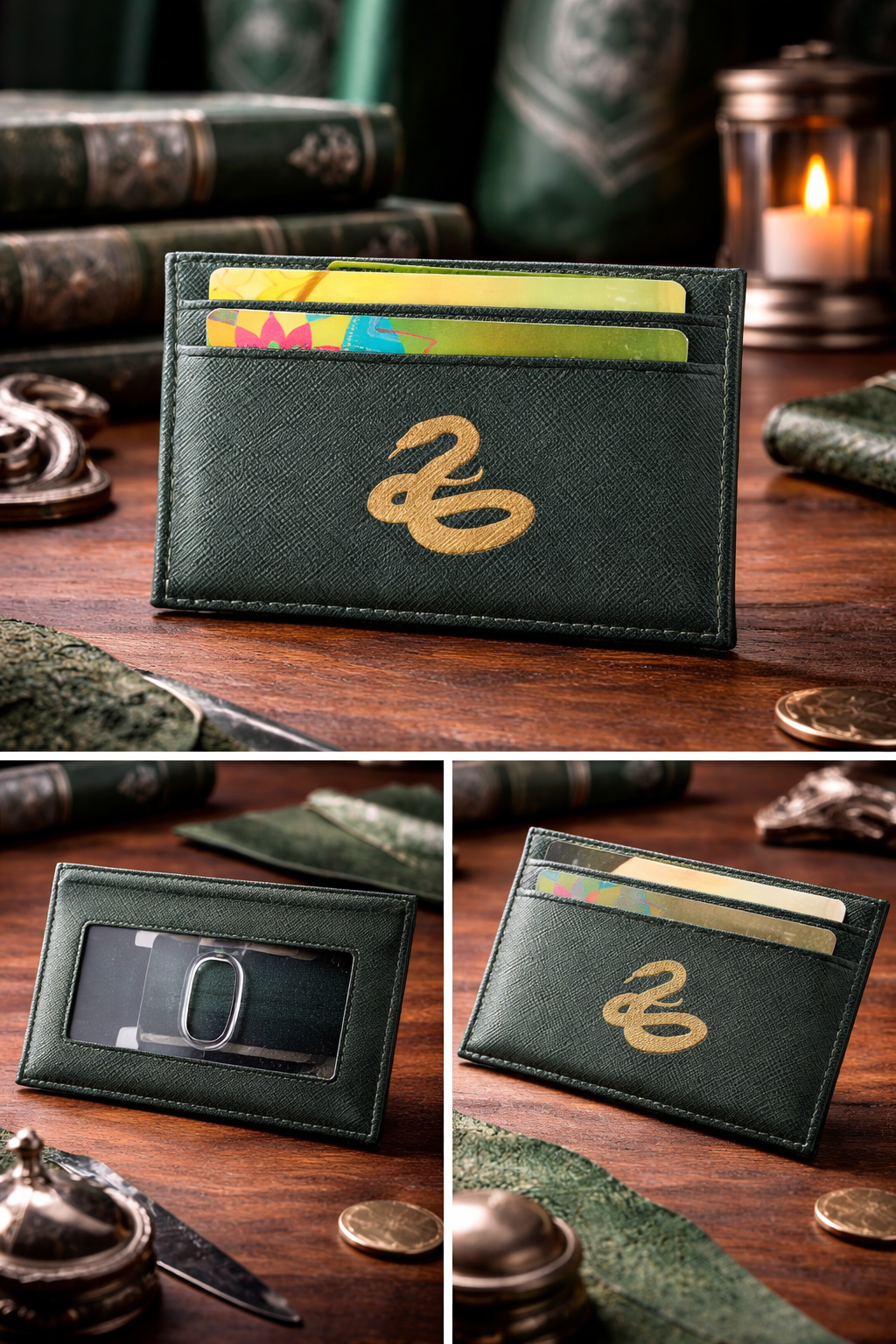 Emerald Serpent Card Holder