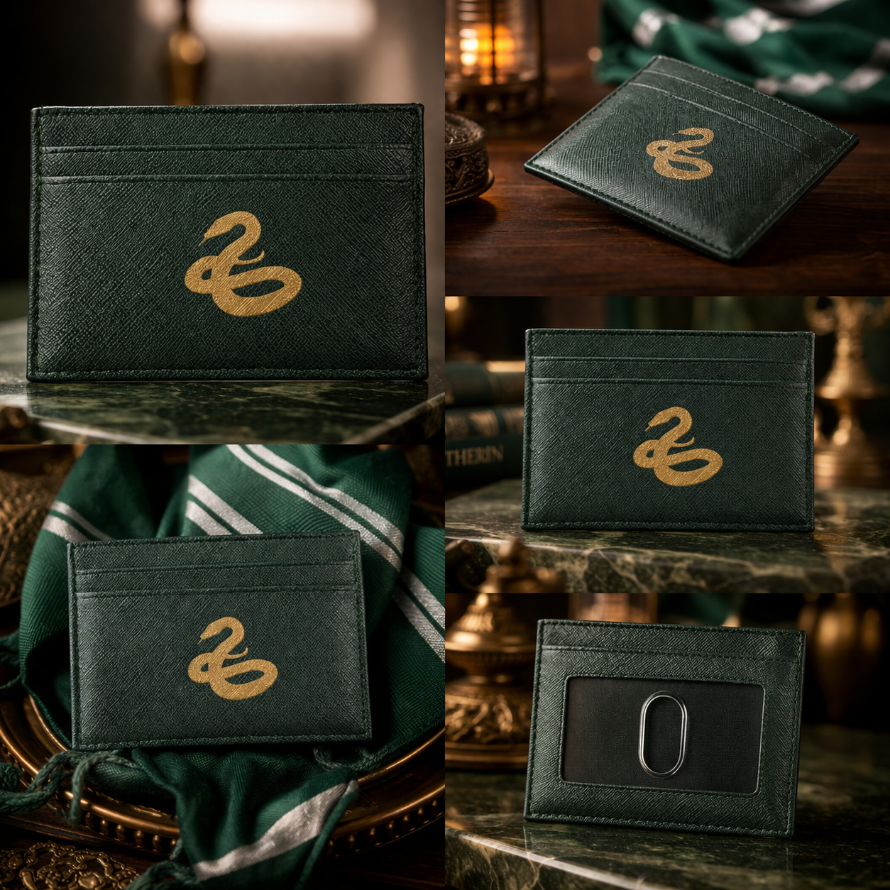 Emerald Serpent Card Holder