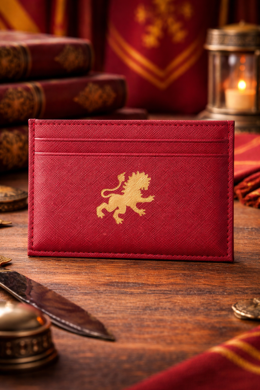 Crimson Lion Card Holder